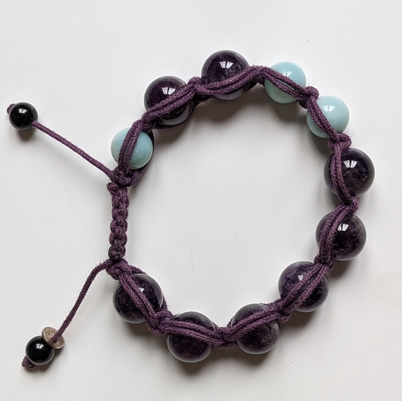 Amethyst and Amazonite stone bracelet - Picture 4 of 5